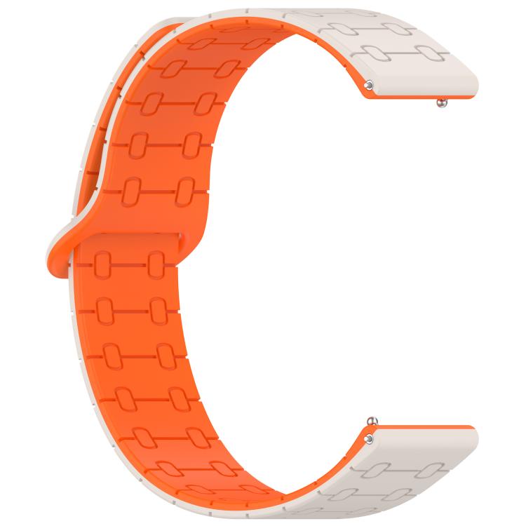 22mm Five Beads Armor Magnetic Silicone Watch Band