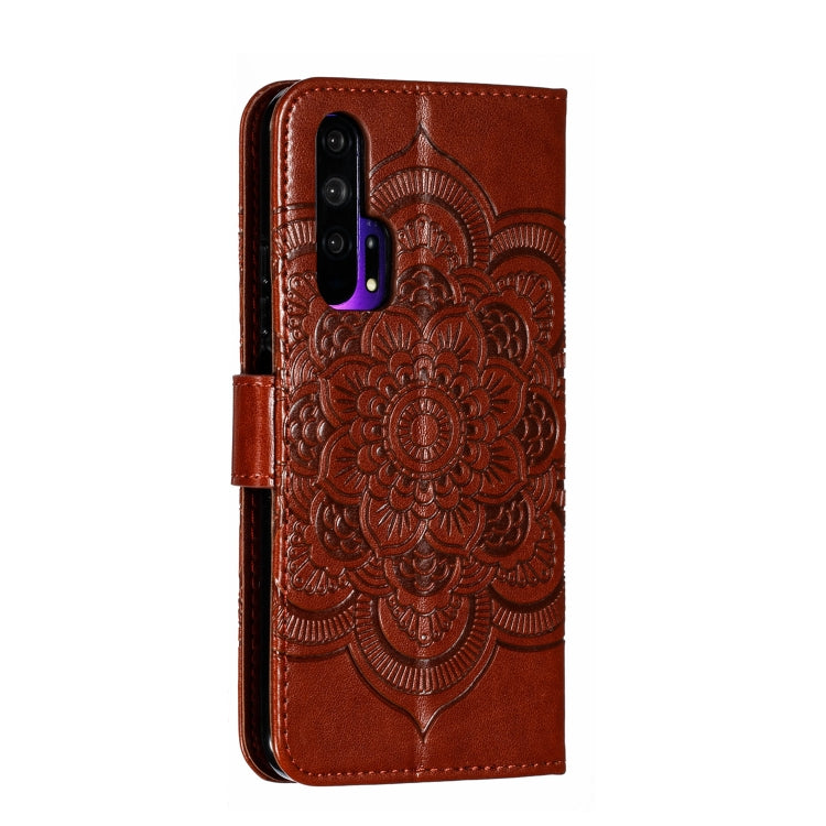 Mandala Embossing Pattern Horizontal Flip Leather Case for Huawei Honor 20 Pro, with Holder & Card Slots & Wallet & Photo Frame &  Lanyard