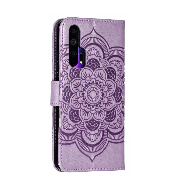 Mandala Embossing Pattern Horizontal Flip Leather Case for Huawei Honor 20 Pro, with Holder & Card Slots & Wallet & Photo Frame &  Lanyard