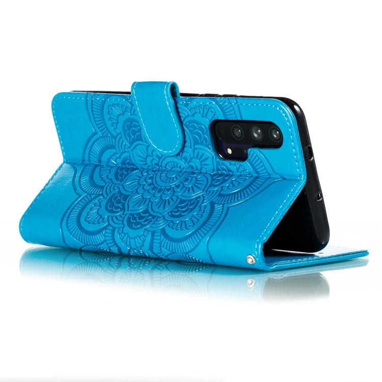 Mandala Embossing Pattern Horizontal Flip Leather Case for Huawei Honor 20 Pro, with Holder & Card Slots & Wallet & Photo Frame &  Lanyard