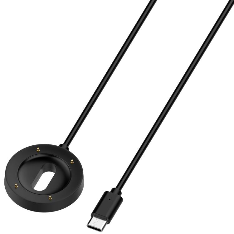 For Suunto Run USB-C / Type-C Interface Magnetic Watch Charging Cable Charging Dock - Black