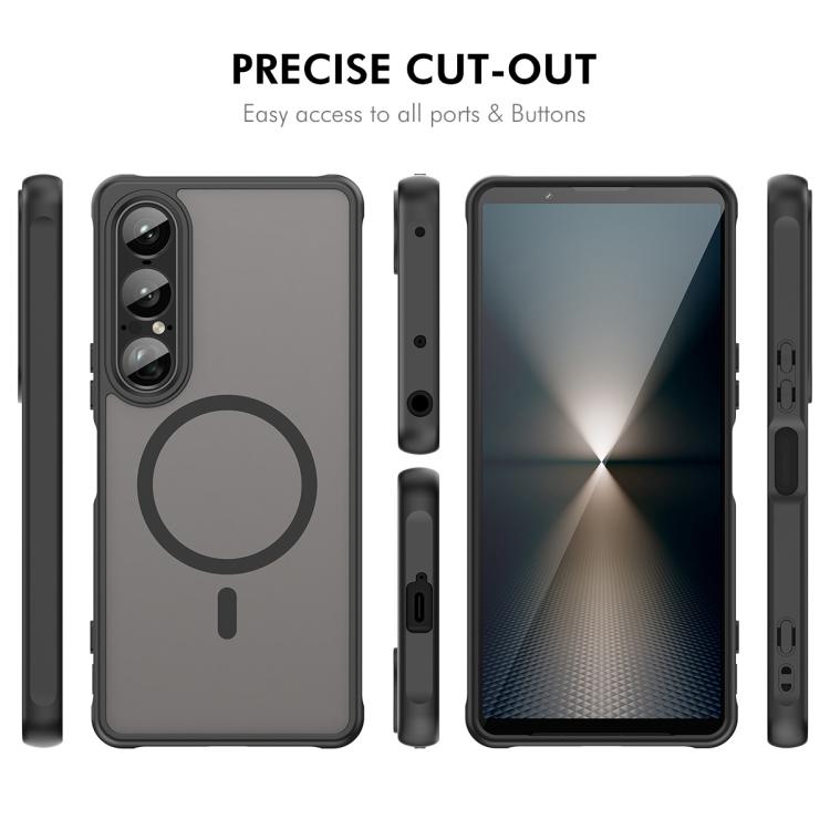 For Sony Xperia 1 VII ENKAY Hat-Prince MagSafe Matte Translucent Shockproof Phone Case with Large Arc Edge Film