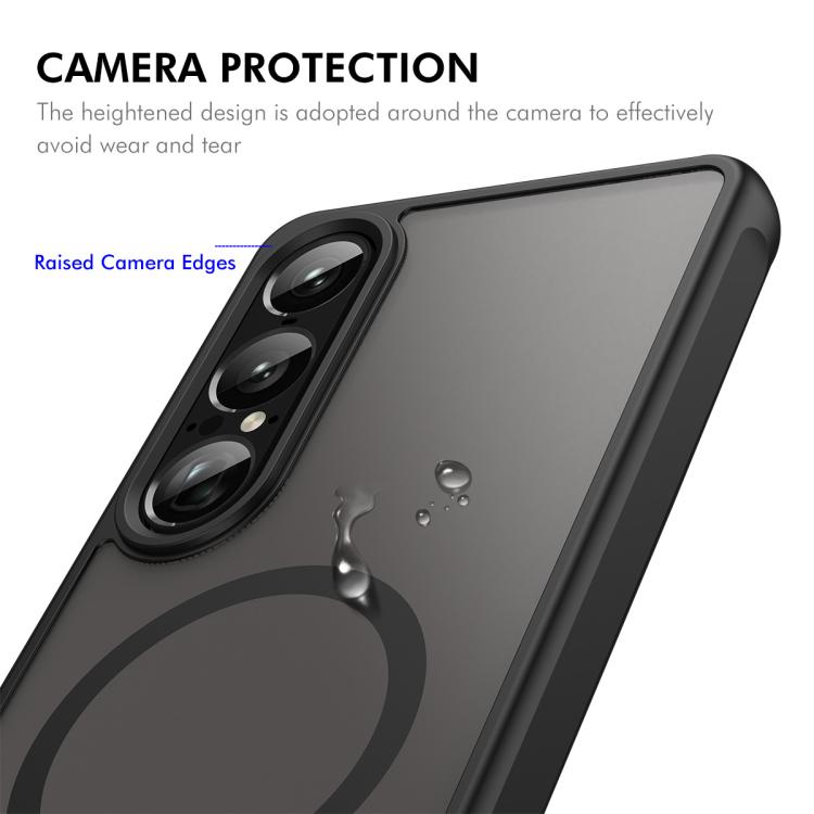 For Sony Xperia 1 VII ENKAY Hat-Prince MagSafe Matte Translucent Shockproof Phone Case with Large Arc Edge Film