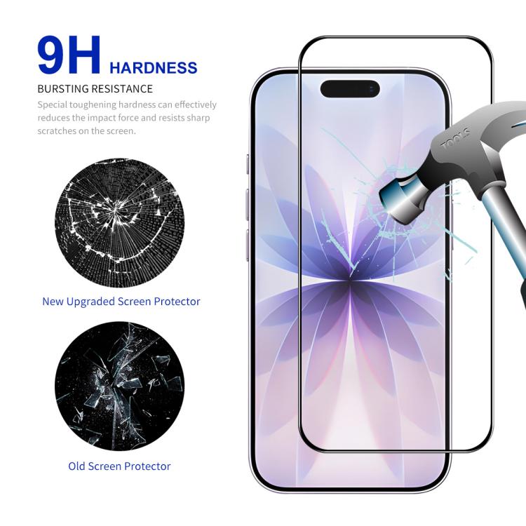 For iPhone 17 5pcs ENKAY Thickened Glue No White Edge High Aluminum-silicon Tempered Glass Film