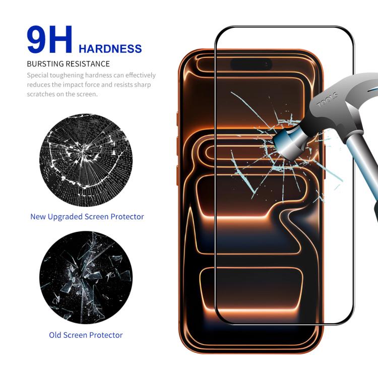 For iPhone 17 Pro 10pcs ENKAY Thickened Glue No White Edge High Aluminum-silicon Tempered Glass Film