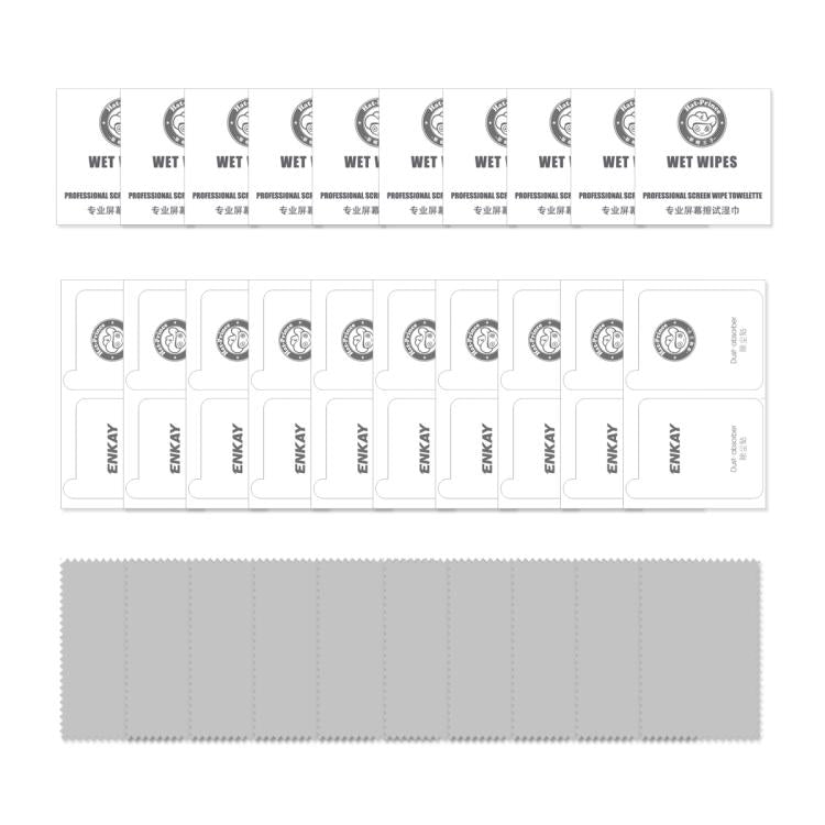 For iPhone 17 10pcs ENKAY Thickened Glue No White Edge High Aluminum-silicon Tempered Glass Film