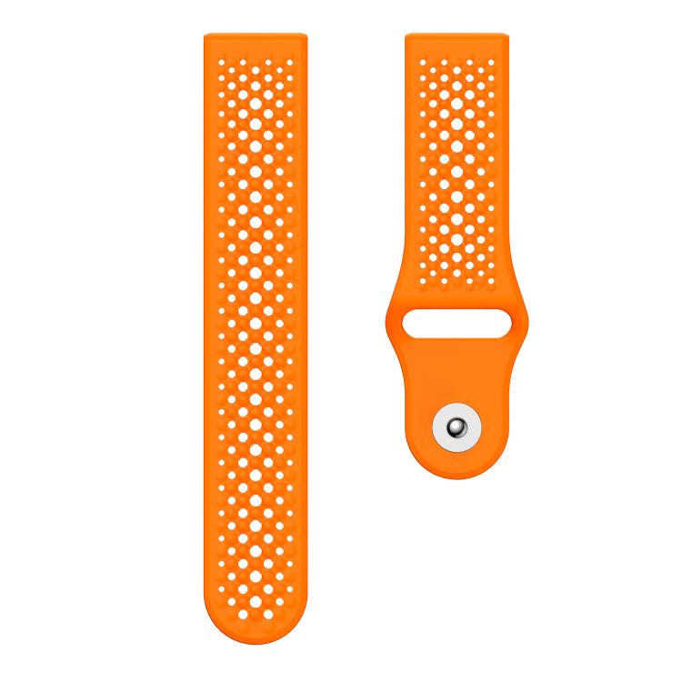 22mm Round Holes Breathable Reverse Buckle Silicone Watch Band