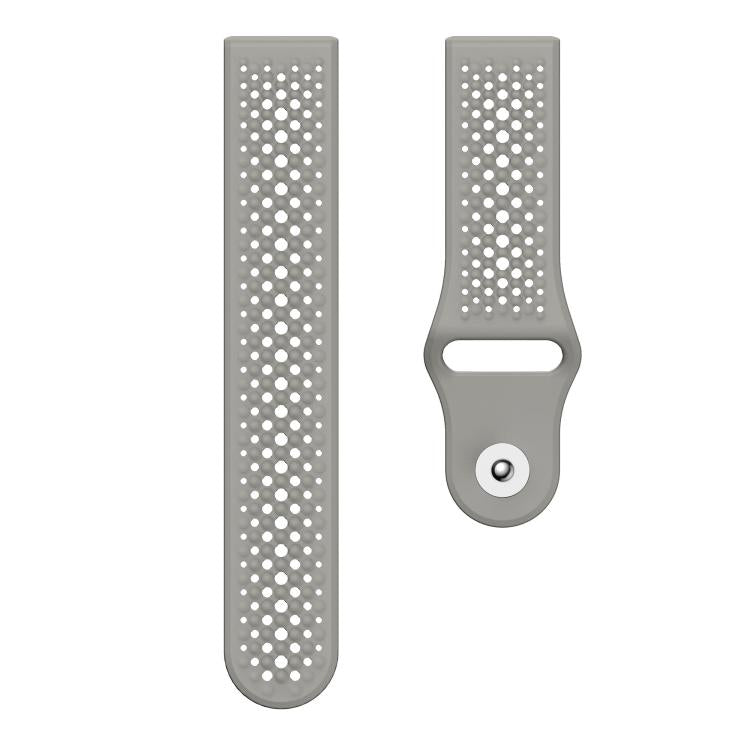 22mm Round Holes Breathable Reverse Buckle Silicone Watch Band