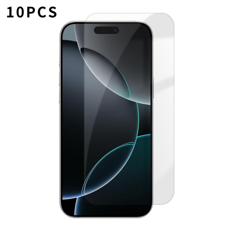 For iPhone 16 Pro Max Kalebol 10pcs High-Aluminum Semi-Screen Anti-Fingerprint HD Tempered Glass Film