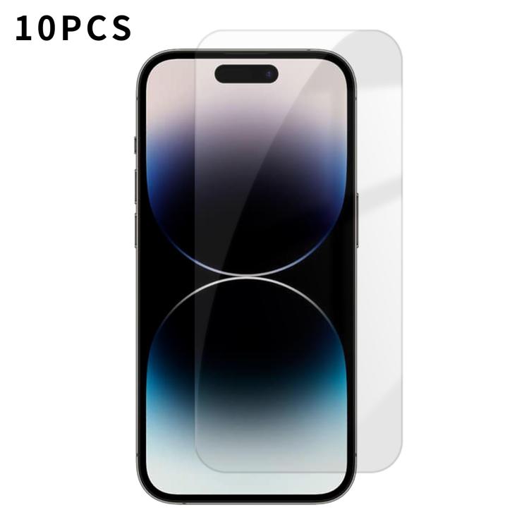 For iPhone 14 Pro Max Kalebol 10pcs High-Aluminum Semi-Screen Anti-Fingerprint HD Tempered Glass Film
