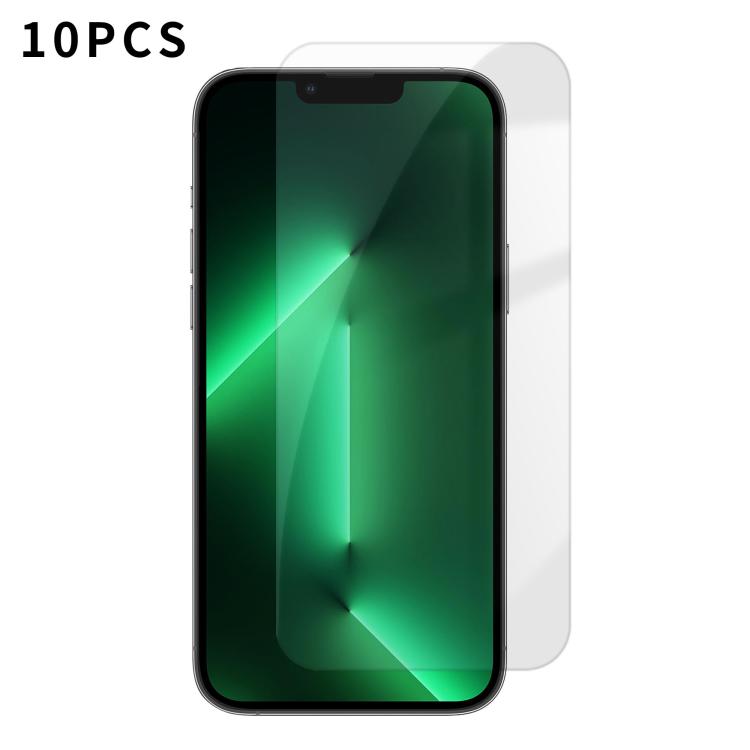 For iPhone 13 Pro Max Kalebol 10pcs High-Aluminum Semi-Screen Anti-Fingerprint HD Tempered Glass Film
