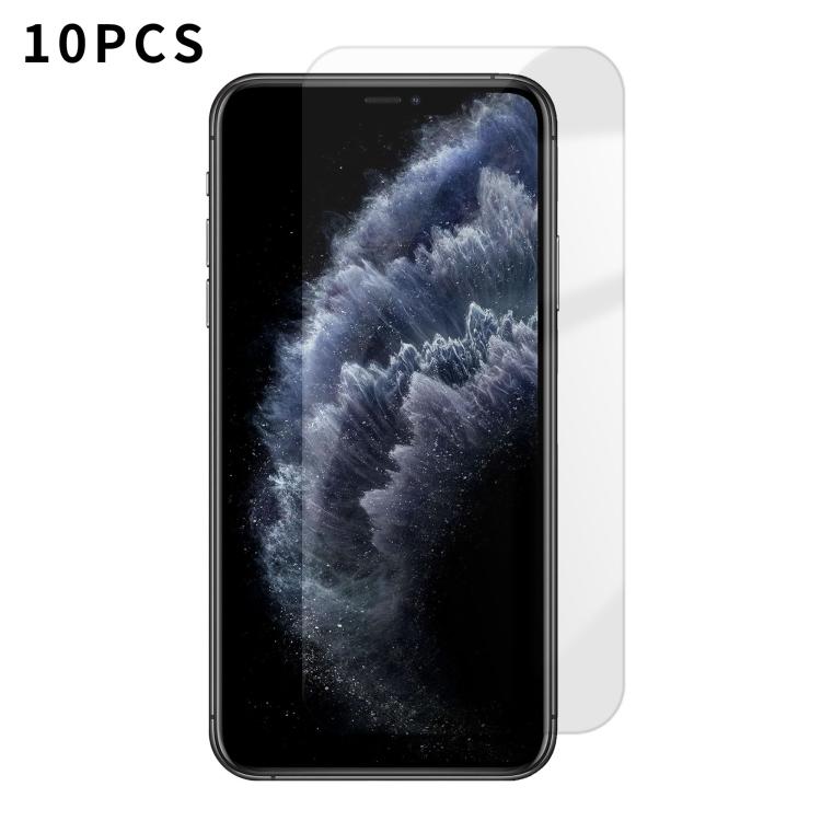 For iPhone 11 Pro Kalebol 10pcs High-Aluminum Semi-Screen Anti-Fingerprint HD Tempered Glass Film