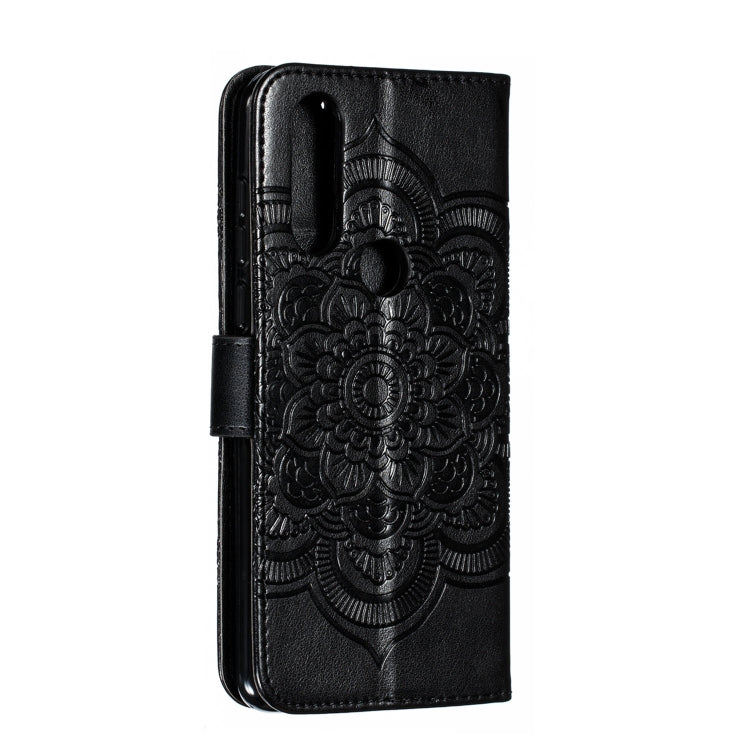 Mandala Embossing Pattern Horizontal Flip Leather Case for Motorola Moto P40 Power , with Holder & Card Slots & Wallet & Photo Frame &  Lanyard
