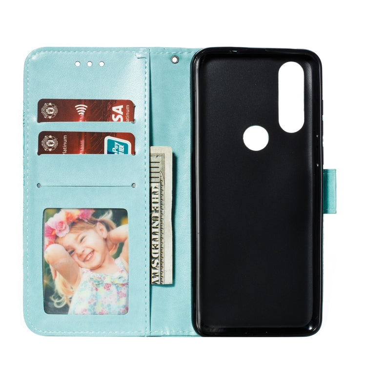 Mandala Embossing Pattern Horizontal Flip Leather Case for Motorola Moto P40 Power , with Holder & Card Slots & Wallet & Photo Frame &  Lanyard