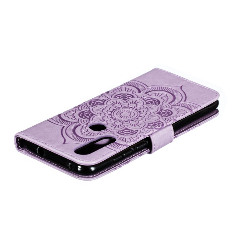 Mandala Embossing Pattern Horizontal Flip Leather Case for Motorola Moto P40 Power , with Holder & Card Slots & Wallet & Photo Frame &  Lanyard