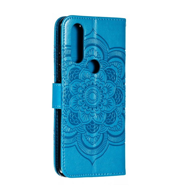 Mandala Embossing Pattern Horizontal Flip Leather Case for Motorola Moto P40 Power , with Holder & Card Slots & Wallet & Photo Frame &  Lanyard