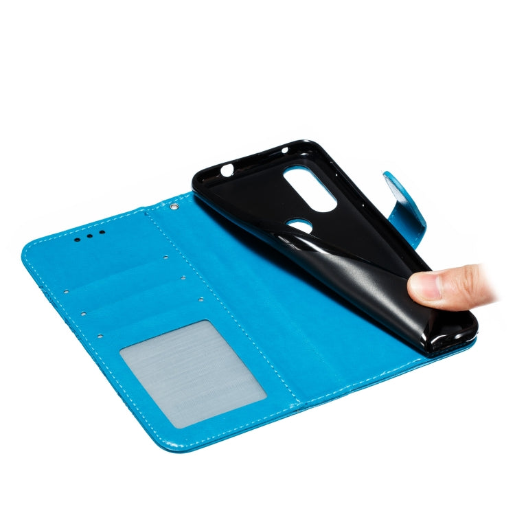 Mandala Embossing Pattern Horizontal Flip Leather Case for Motorola Moto P40 Power , with Holder & Card Slots & Wallet & Photo Frame &  Lanyard