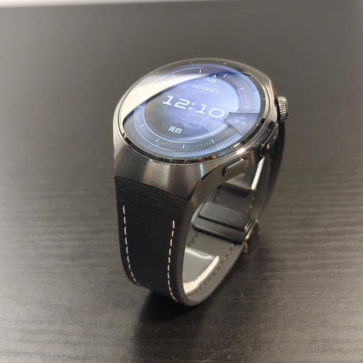 For Huawei Watch 5 46mm Silicone Hybrid Leather Magnetic Buckle Watch Band