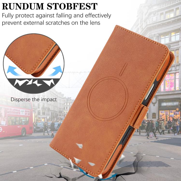 For iPhone 16 Pro Max Kalebol Strong Magnetic MagSafe Ring 2 In 1 Split Leather Phone Case