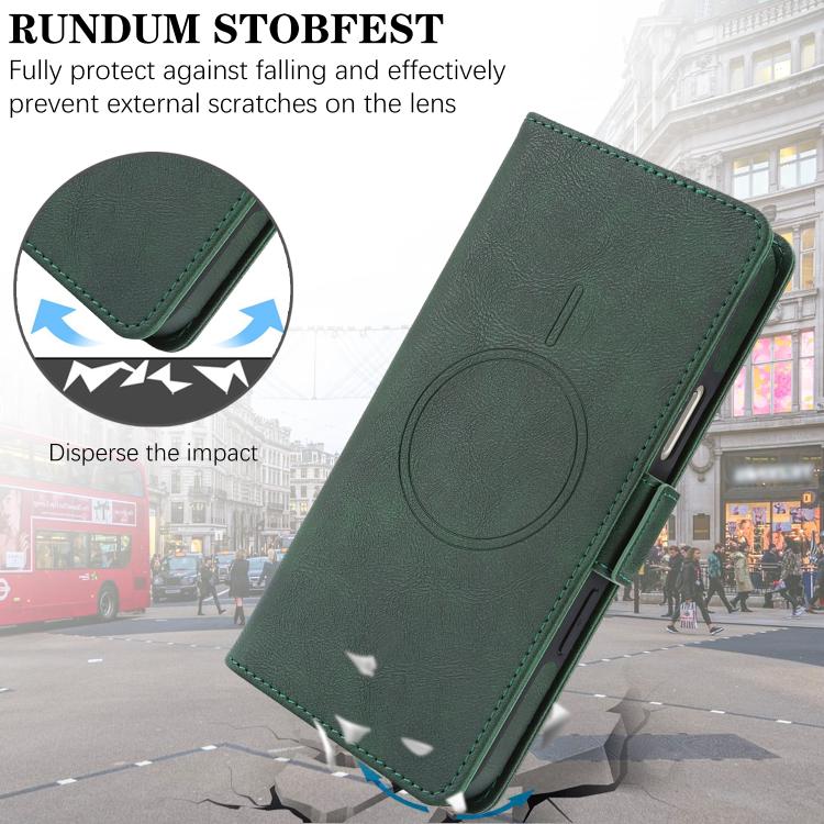 For iPhone 16 Pro Max Kalebol Strong Magnetic MagSafe Ring 2 In 1 Split Leather Phone Case