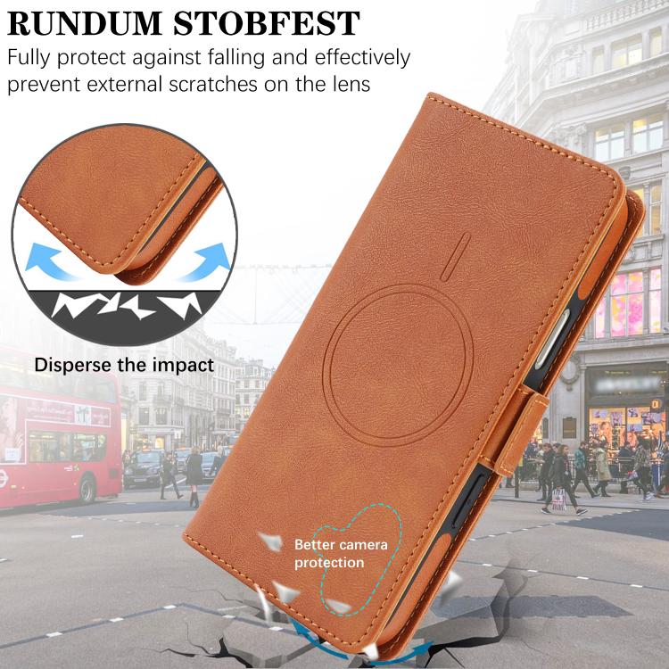 For iPhone 16 Kalebol Strong Magnetic MagSafe Ring 2 In 1 Split Leather Phone Case