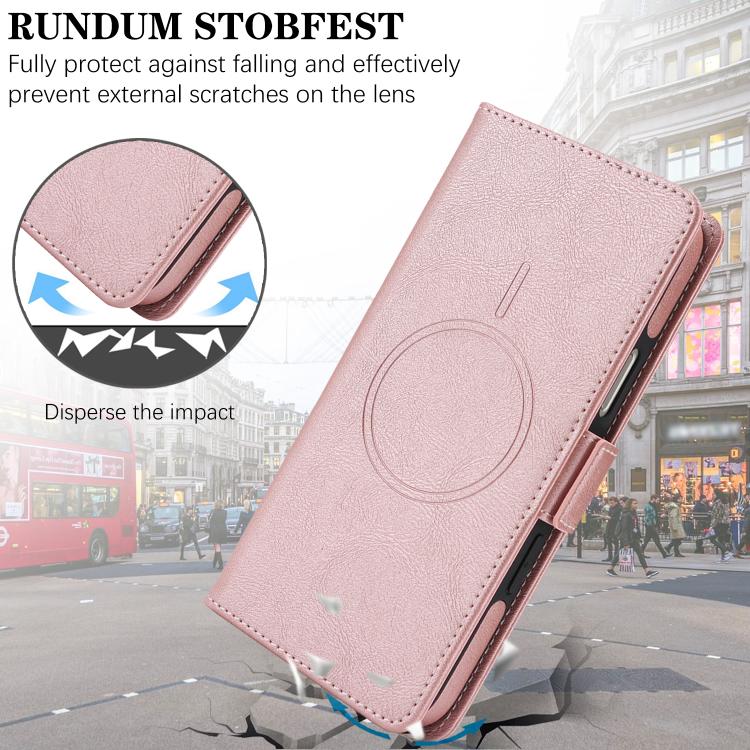 For iPhone 14 Pro Kalebol Strong Magnetic MagSafe Ring 2 In 1 Split Leather Phone Case