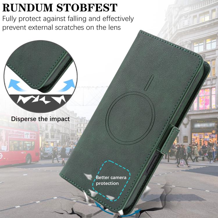 For iPhone 13 Kalebol Strong Magnetic MagSafe Ring 2 In 1 Split Leather Phone Case