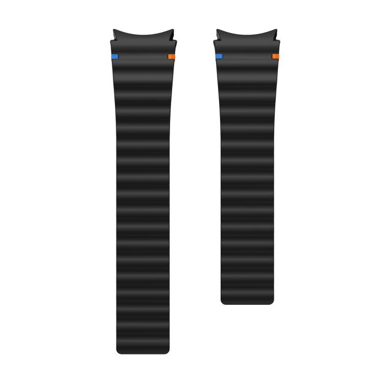 For Samsung Galaxy Watch 7 / 6 / 5 / 4 Wavy Grain Stitched Magnetic Silicone Watch Band