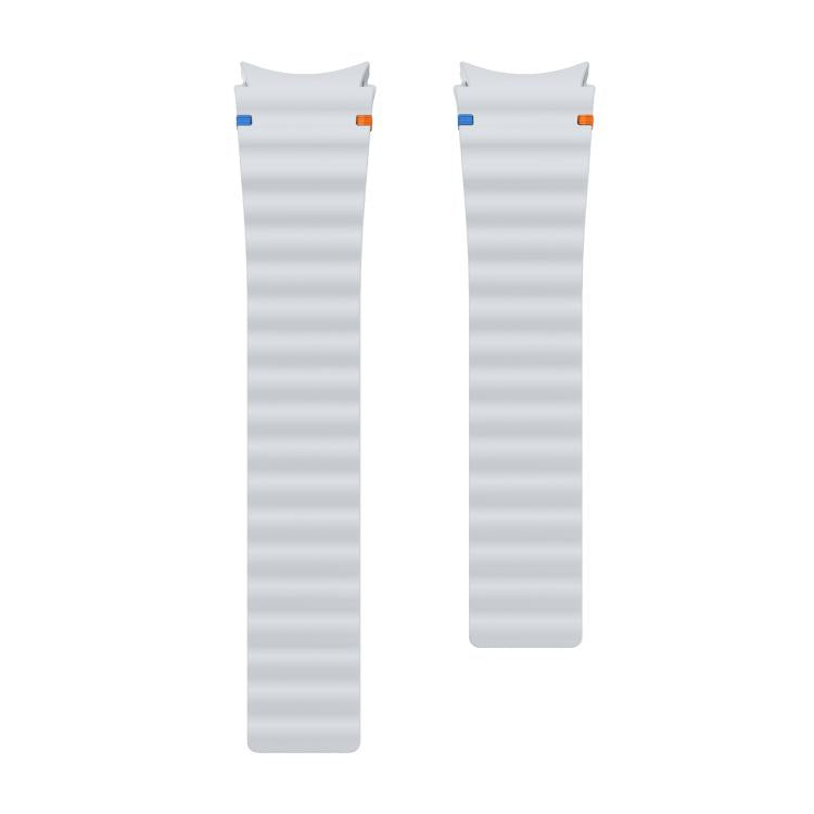 For Samsung Galaxy Watch 7 / 6 / 5 / 4 Wavy Grain Stitched Magnetic Silicone Watch Band