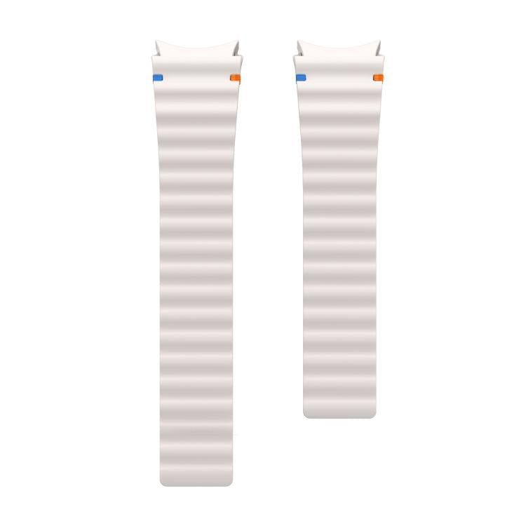 For Samsung Galaxy Watch 7 / 6 / 5 / 4 Wavy Grain Stitched Magnetic Silicone Watch Band