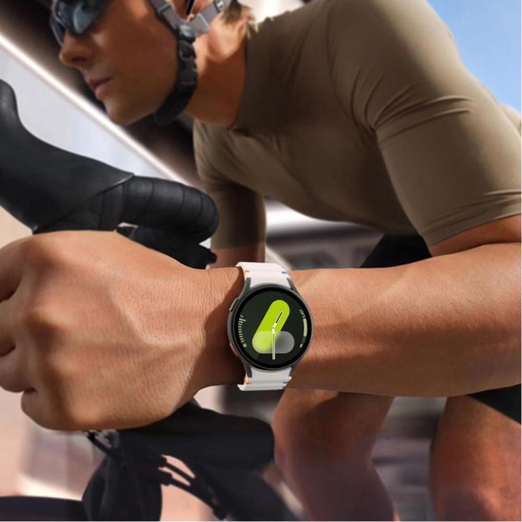For Samsung Galaxy Watch 7 / 6 / 5 / 4 Wavy Grain Stitched Magnetic Silicone Watch Band