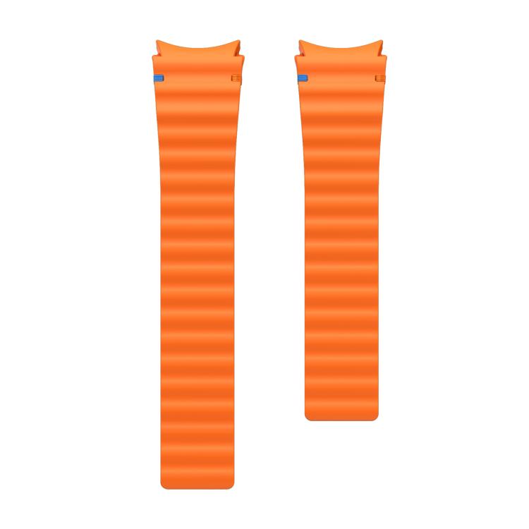 For Samsung Galaxy Watch 7 / 6 / 5 / 4 Wavy Grain Stitched Magnetic Silicone Watch Band