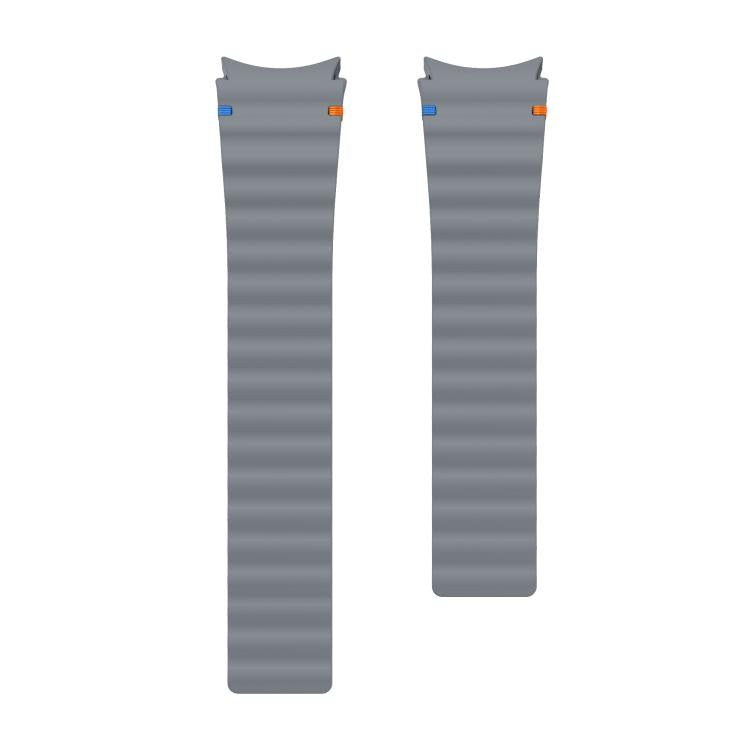 For Samsung Galaxy Watch 7 / 6 / 5 / 4 Wavy Grain Stitched Magnetic Silicone Watch Band