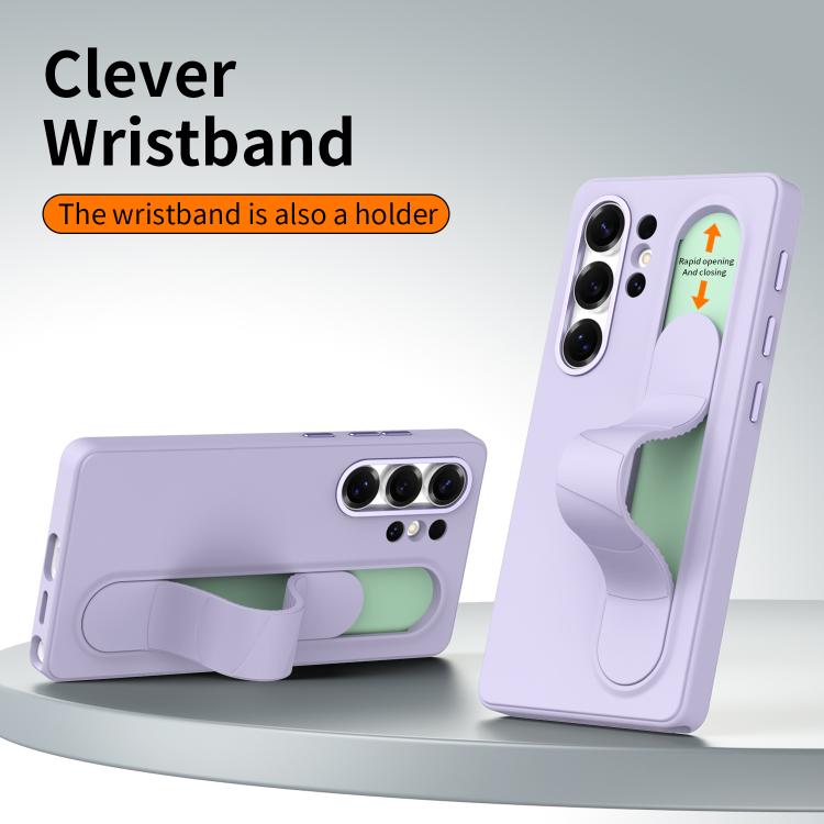 For Samsung Galaxy S23 Ultra 5G Intelligent Control Button Wristband Phone Case
