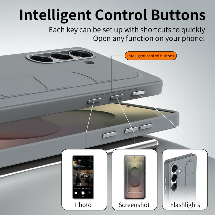 For Samsung Galaxy S24 5G Intelligent Control Button Wristband Phone Case