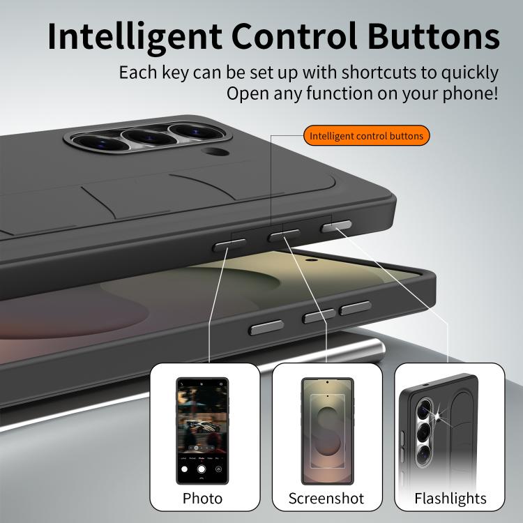 For Samsung Galaxy S24 5G Intelligent Control Button Wristband Phone Case