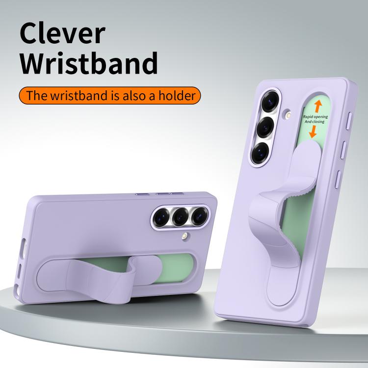 For Samsung Galaxy S25 5G Intelligent Control Button Wristband Phone Case