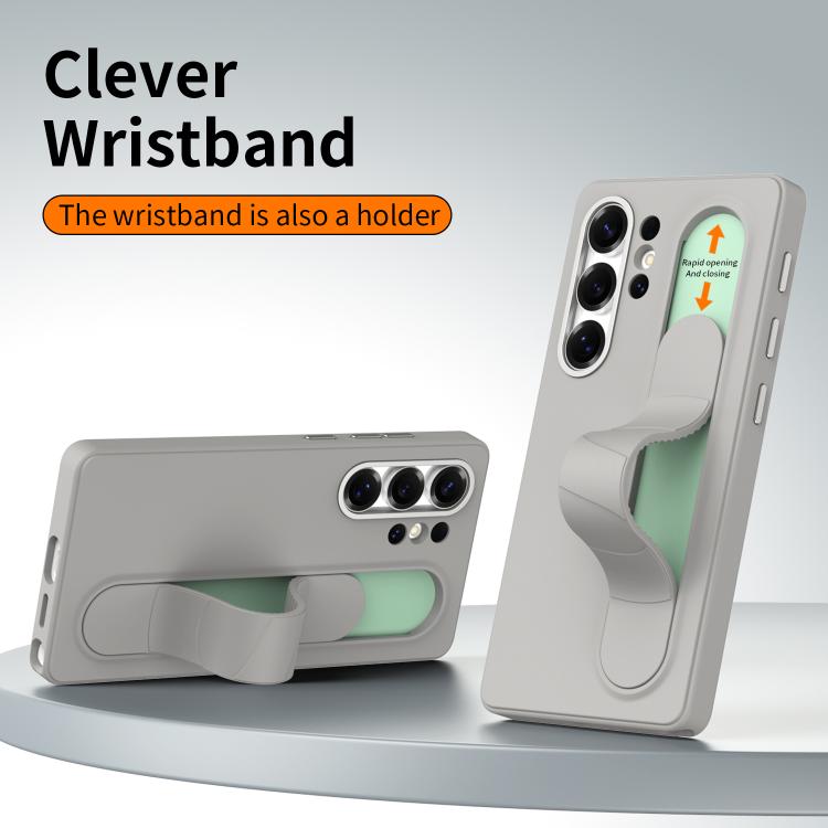 For Samsung Galaxy S25 Ultra 5G Intelligent Control Button Wristband Phone Case