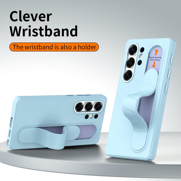 For Samsung Galaxy S25 Ultra 5G Intelligent Control Button Wristband Phone Case
