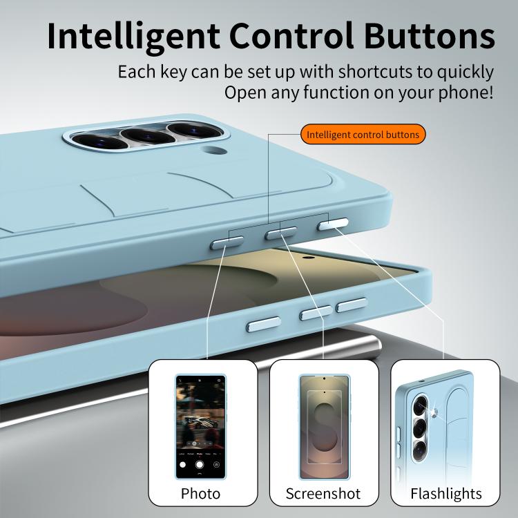 For Samsung Galaxy S25 FE 5G Intelligent Control Button Wristband Phone Case
