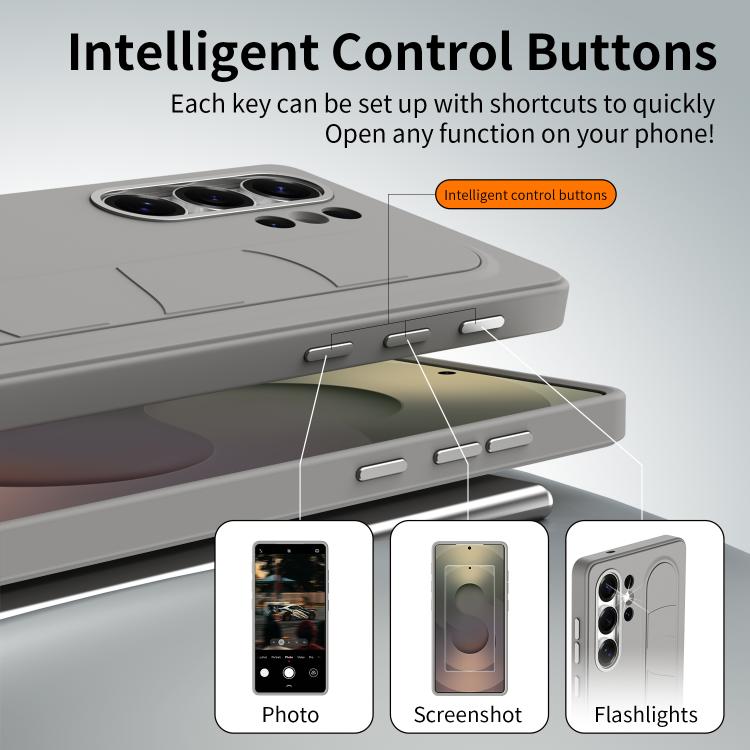 For Samsung Galaxy S26 Ultra 5G Intelligent Control Button Wristband Phone Case