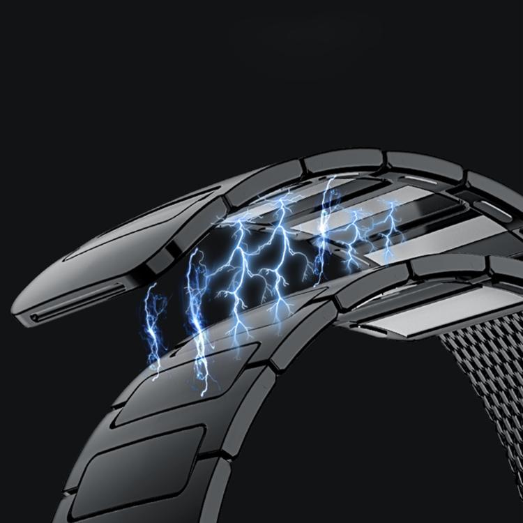 For Samsung Galaxy Watch Ultra 47mm / Ultra 2025 Magnetic Woven I-Shaped Stainless Steel Watch Band