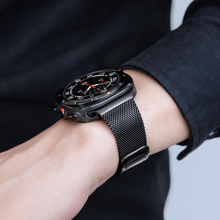 For Samsung Galaxy Watch Ultra 47mm / Ultra 2025 Magnetic Woven I-Shaped Stainless Steel Watch Band