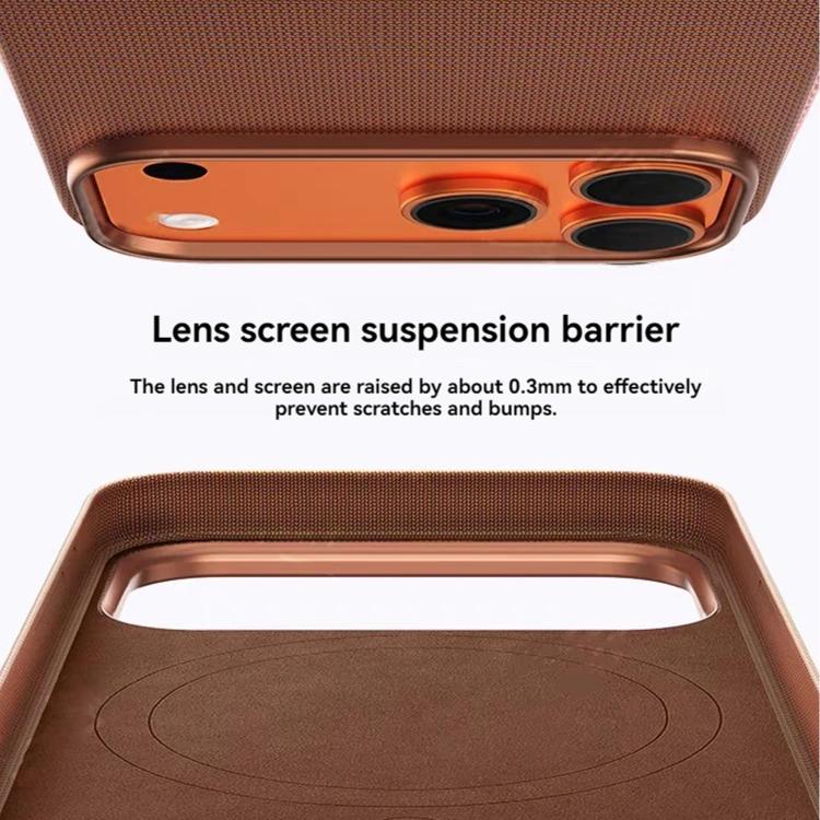 For iPhone 17 Pro Tech Textured Hollow MagSafe PC Phone Case, No AI Camera Button