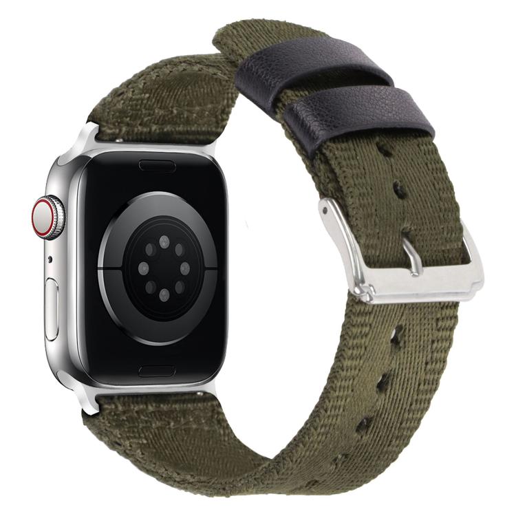 For Apple Watch 46mm / 49mm / 45mm / 44mm Quick Release Buckle Canvas Woven Nylon Watch Band