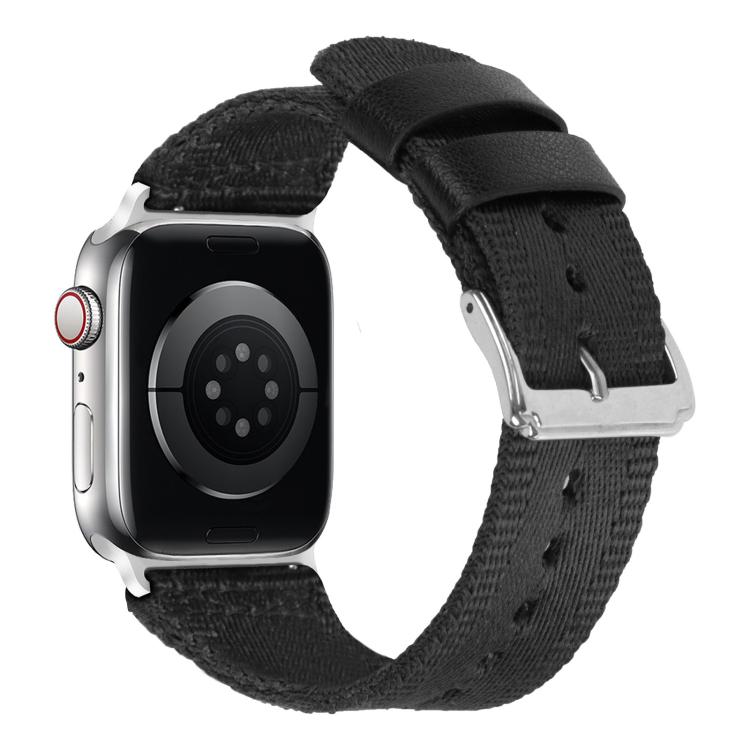 For Apple Watch 42mm / 41mm / 40mm / 38mm Quick Release Buckle Canvas Woven Nylon Watch Band