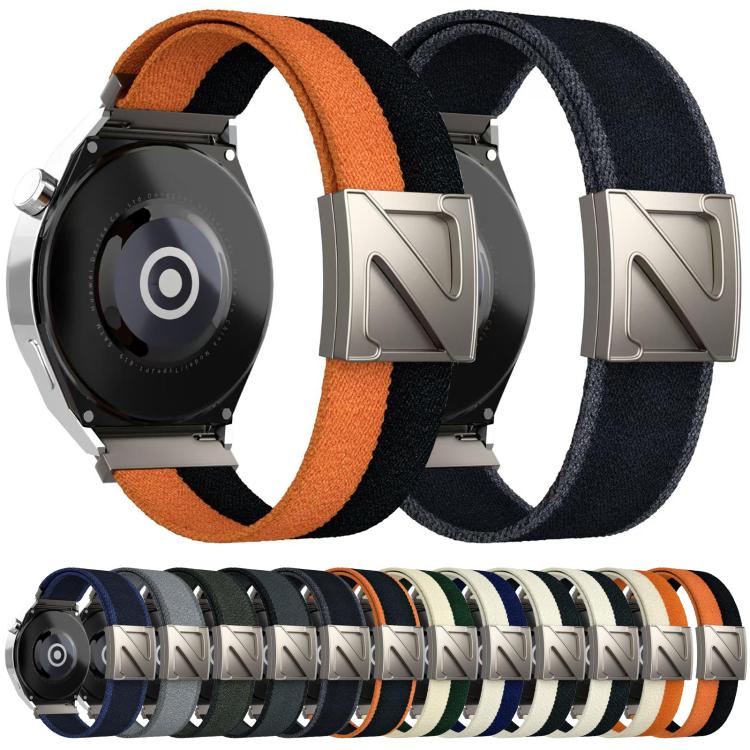 22mm Z-Shaped Magnetic Clasp Two Color Nylon Watch Band