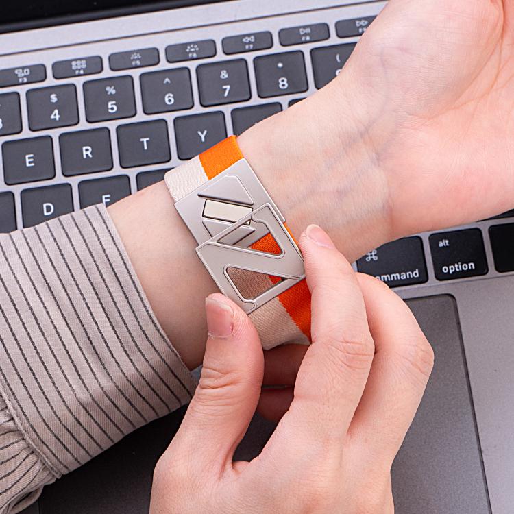 22mm Z-Shaped Magnetic Clasp Two Color Nylon Watch Band