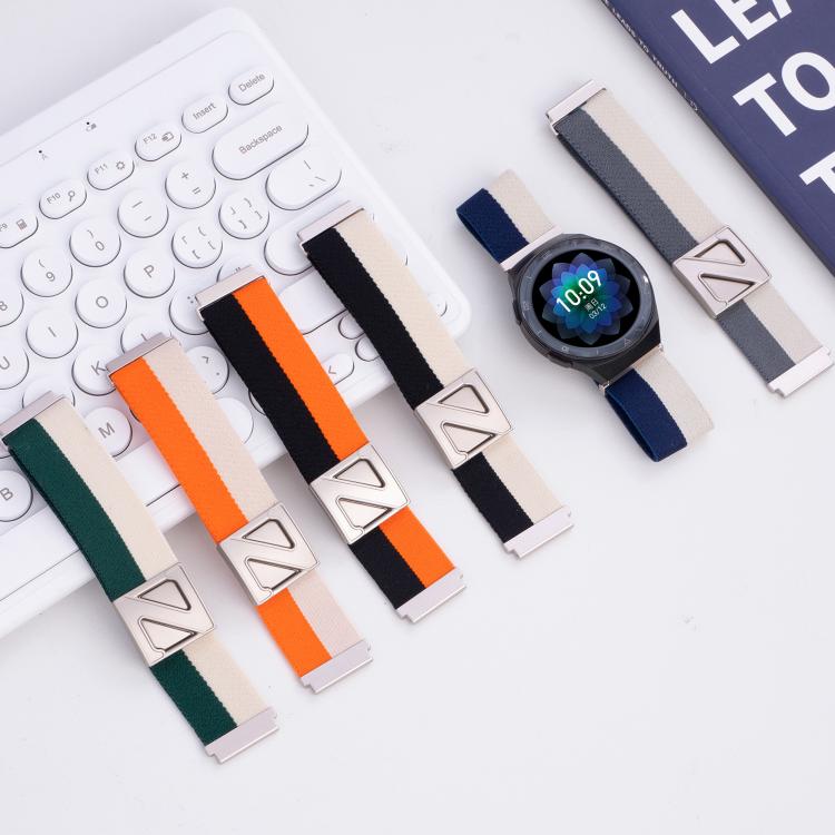 22mm Z-Shaped Magnetic Clasp Two Color Nylon Watch Band