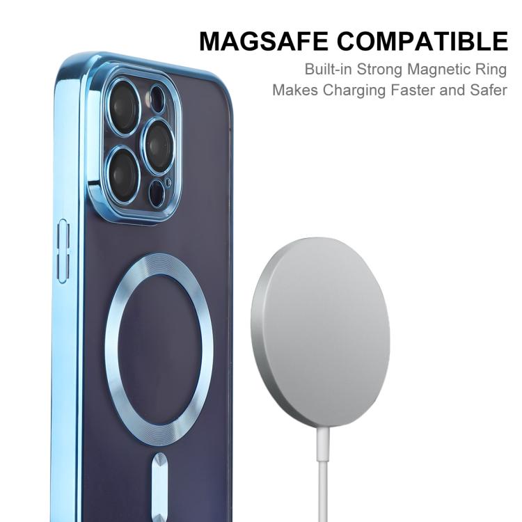 For iPhone 16 Pro Max ENKAY Hat-Prince Magsafe Electroplated TPU Clear Shockproof Phone Case